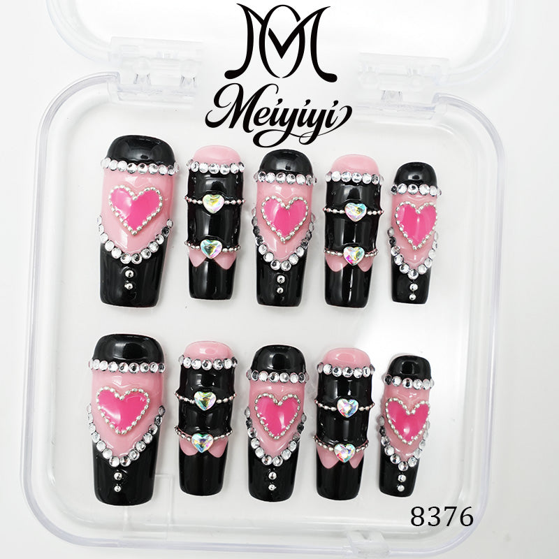 8376-MYY's designer original high-end design customized luxury hand-painted wearable nail art
