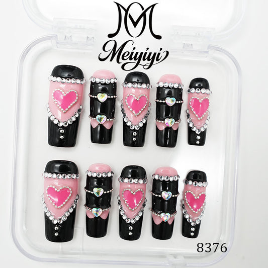 8376-MYY's designer original high-end design customized luxury hand-painted wearable nail art