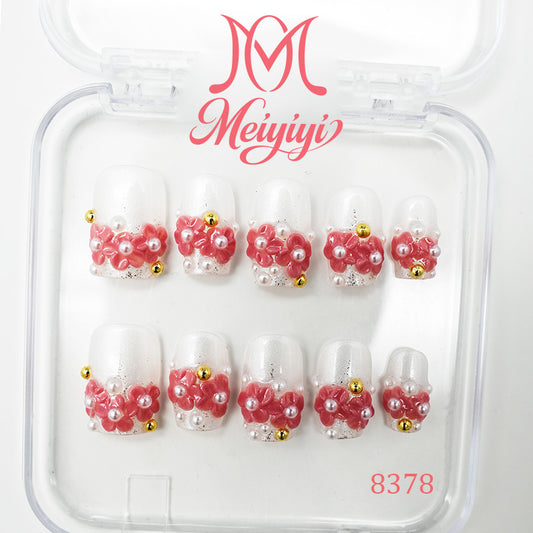 8378-MYY's designer original high-end design customized luxury hand-painted wearable nail art