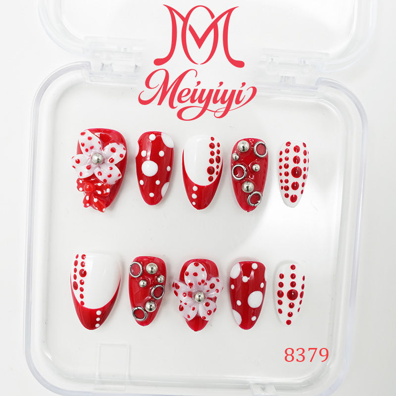 8379-MYY's designer original high-end design customized luxury hand-painted wearable nail art