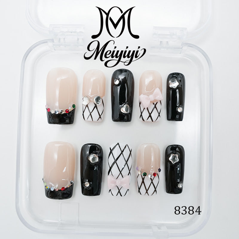 8384-MYY's designer original high-end design customized luxury hand-painted wearable nail art