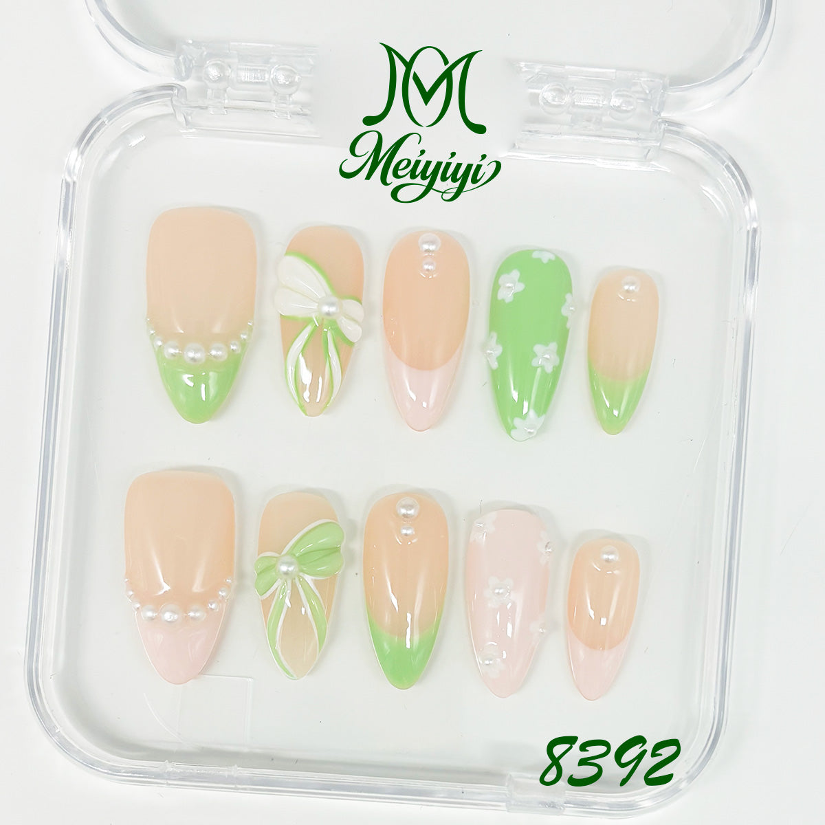 8392-MYY's designer original high-end design customized luxury hand-painted wearable nail art