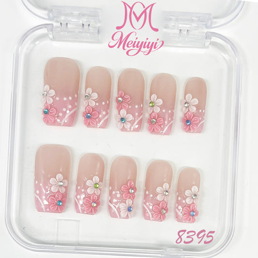 8395-MYY's designer original high-end design customized luxury hand-painted wearable nail art