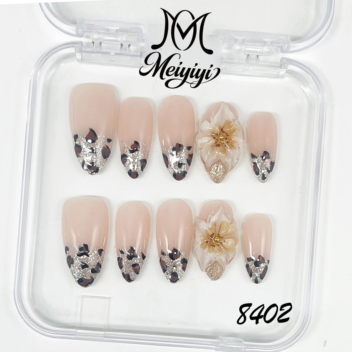 8402-MYY's designer original high-end design customized luxury hand-painted wearable nail art
