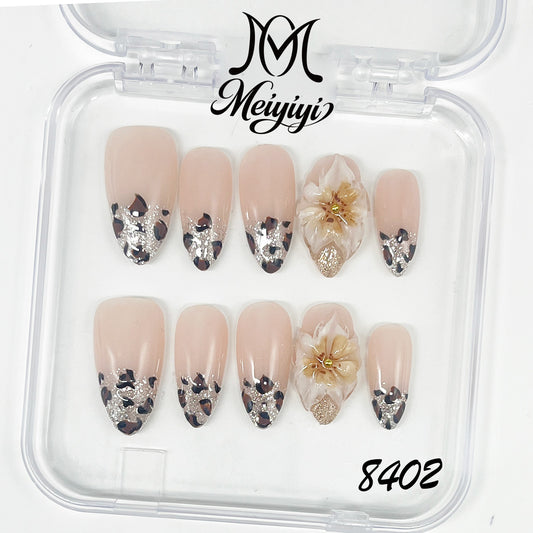 8402-MYY's designer original high-end design customized luxury hand-painted wearable nail art