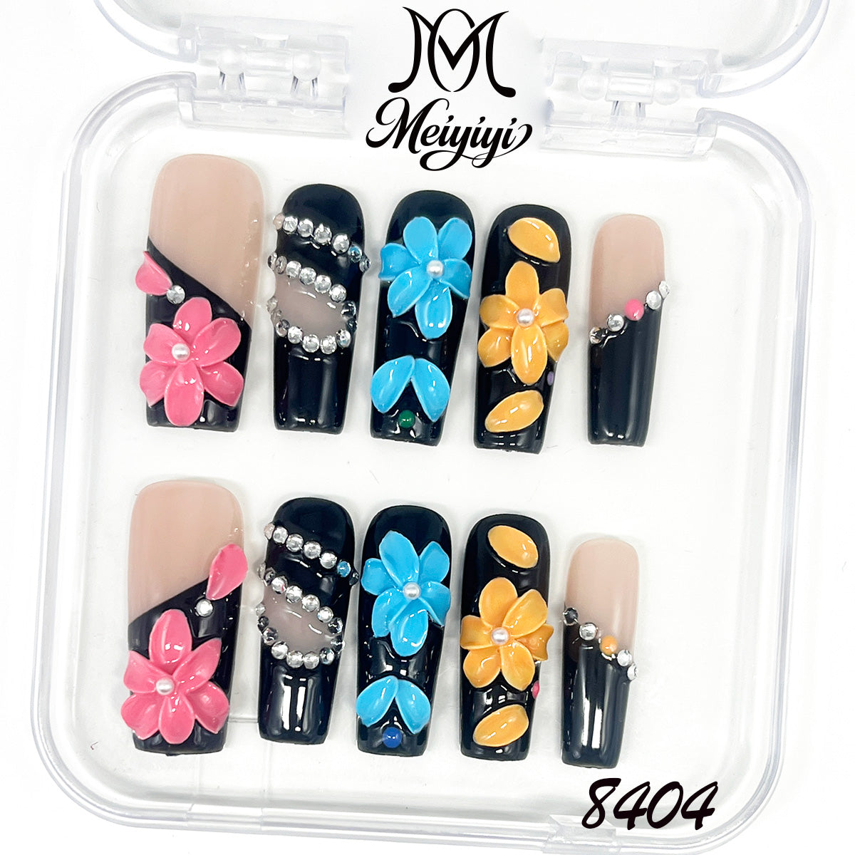 8404-MYY's designer original high-end design customized luxury hand-painted wearable nail art