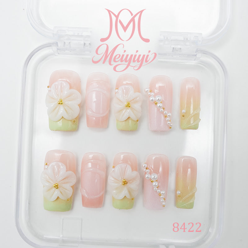 8422-MYY's designer original high-end design customized luxury hand-painted wearable nail art