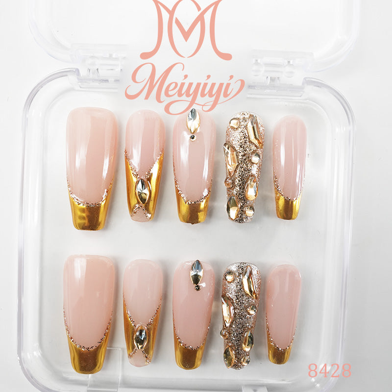 8428-MYY's designer original high-end design customized luxury hand-painted wearable nail art