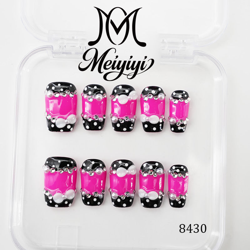8430-MYY's designer original high-end design customized luxury hand-painted wearable nail art