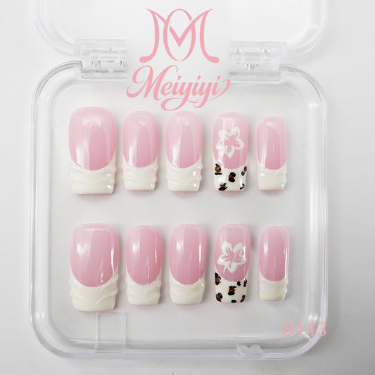 8443-MYY's designer original high-end design customized luxury hand-painted wearable nail art