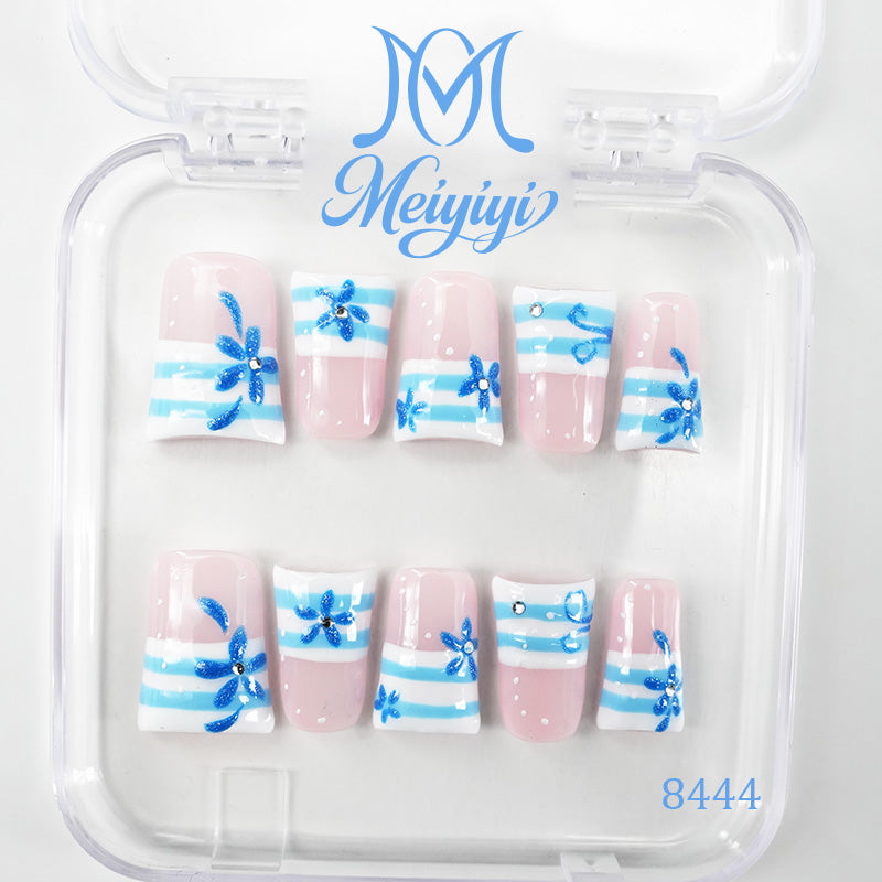 8444-MYY's designer original high-end design customized luxury hand-painted wearable nail art