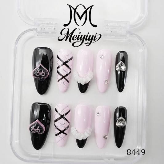 8449-MYY's designer original high-end design customized luxury hand-painted wearable nail art