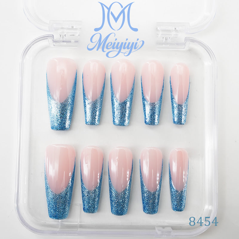 8454-MYY's designer original high-end design customized luxury hand-painted wearable nail art