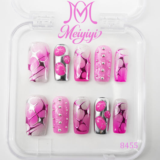 8455-MYY's designer original high-end design customized luxury hand-painted wearable nail art