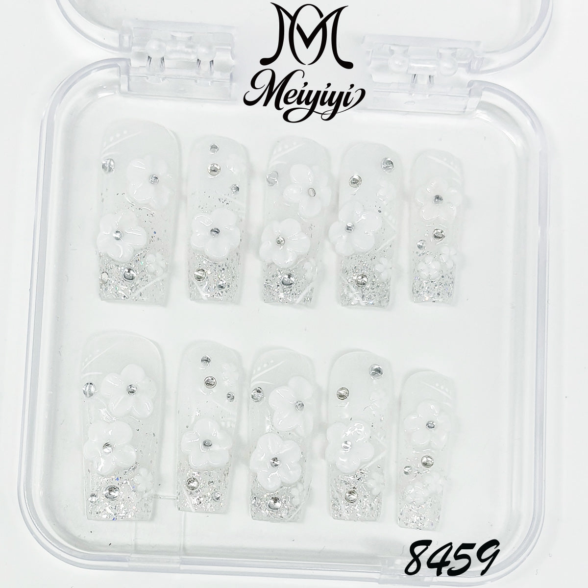 8459-MYY's designer original high-end design customized luxury hand-painted wearable nail art