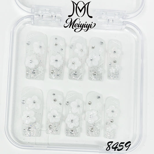 8459-MYY's designer original high-end design customized luxury hand-painted wearable nail art
