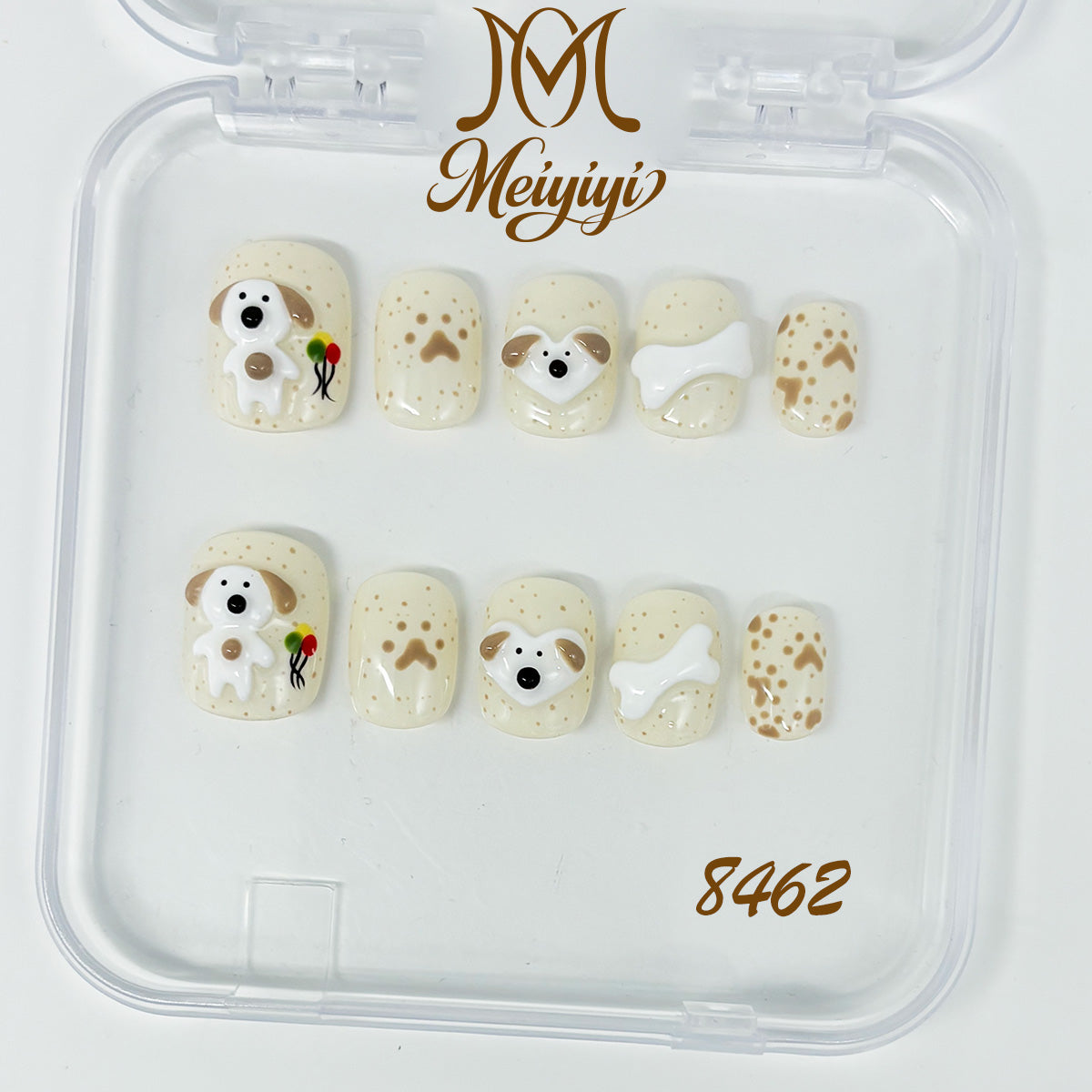 8462-MYY's designer original high-end design customized luxury hand-painted wearable nail art