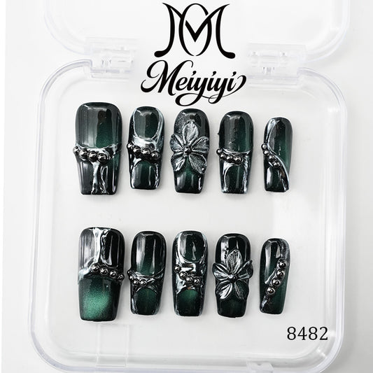 8482-MYY's designer original high-end design customized luxury hand-painted wearable nail art