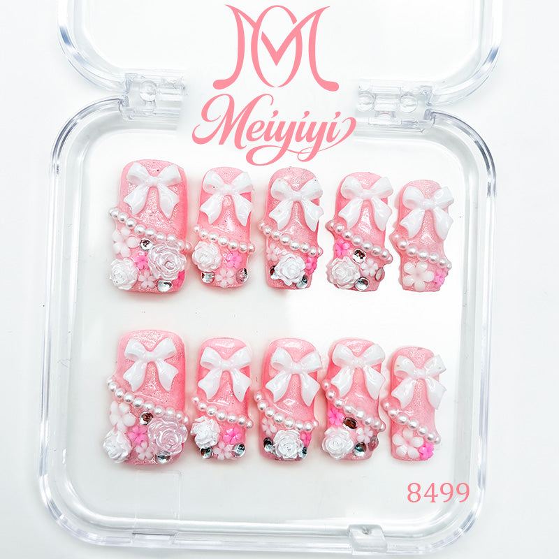 8499-MYY's designer original high-end design customized luxury hand-painted wearable nail art