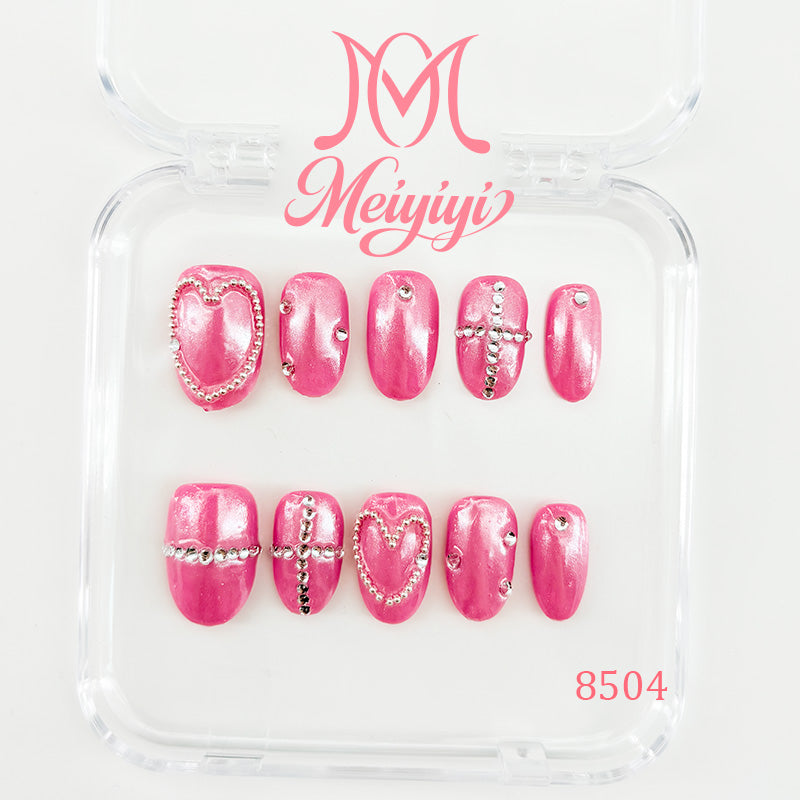 8504-MYY's designer original high-end design customized luxury hand-painted wearable nail art