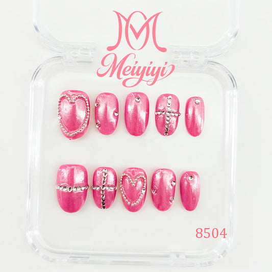 8504-MYY's designer original high-end design customized luxury hand-painted wearable nail art