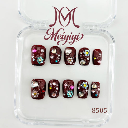 8505-MYY's designer original high-end design customized luxury hand-painted wearable nail art