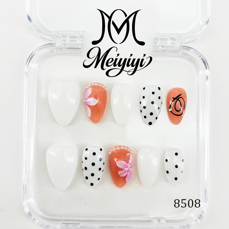 8508-MYY's designer original high-end design customized luxury hand-painted wearable nail art