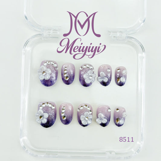 8511-MYY's designer original high-end design customized luxury hand-painted wearable nail art