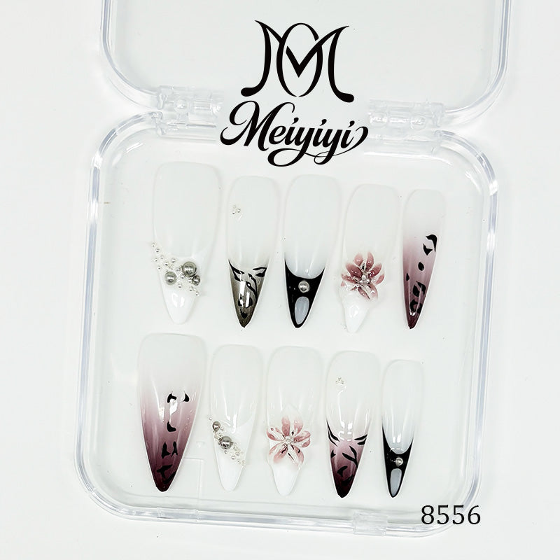 8556-MYY's designer original high-end design customized luxury hand-painted wearable nail art