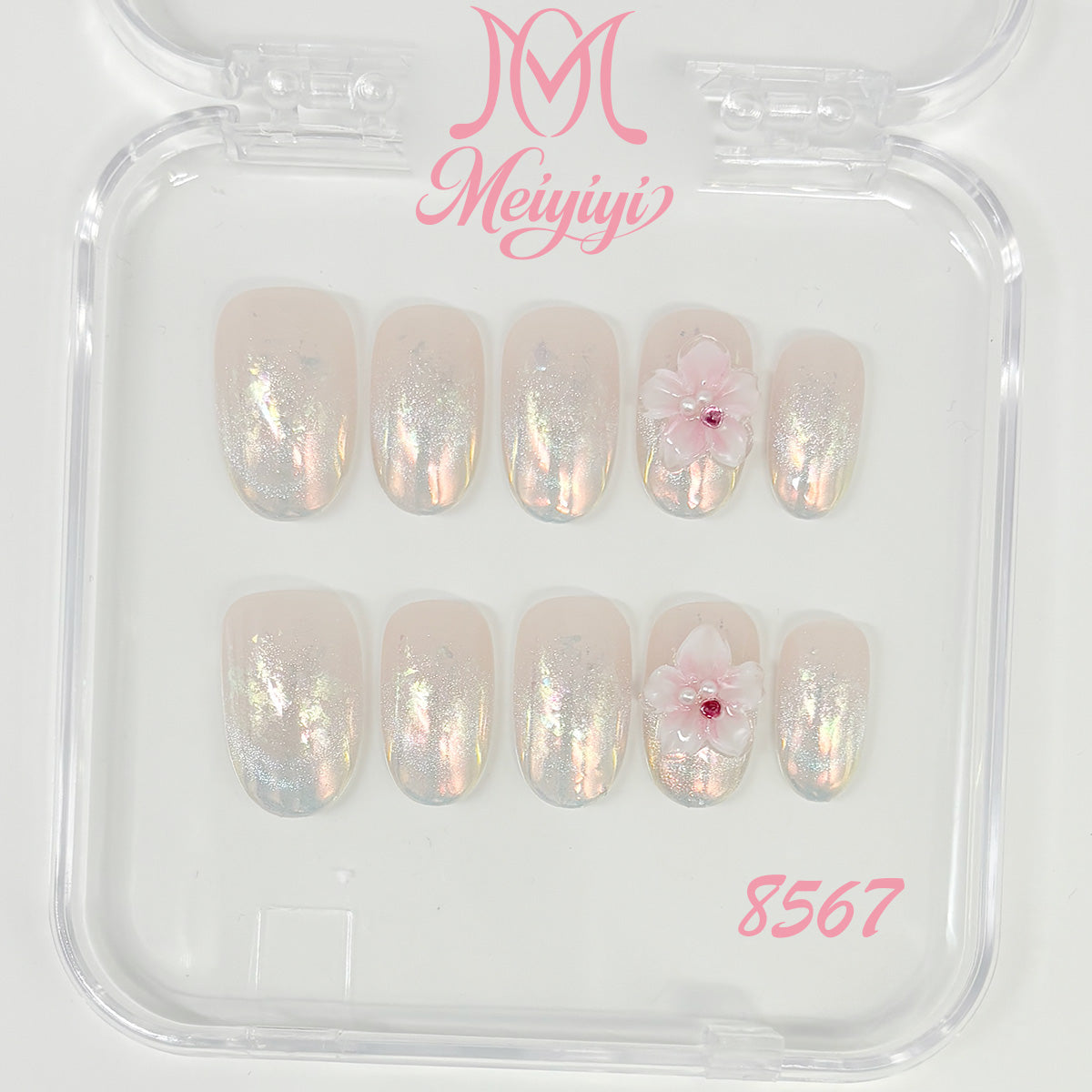 8567-MYY's designer original high-end design customized luxury hand-painted wearable nail art