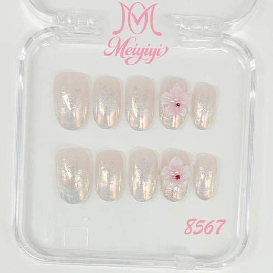8567-MYY's designer original high-end design customized luxury hand-painted wearable nail art