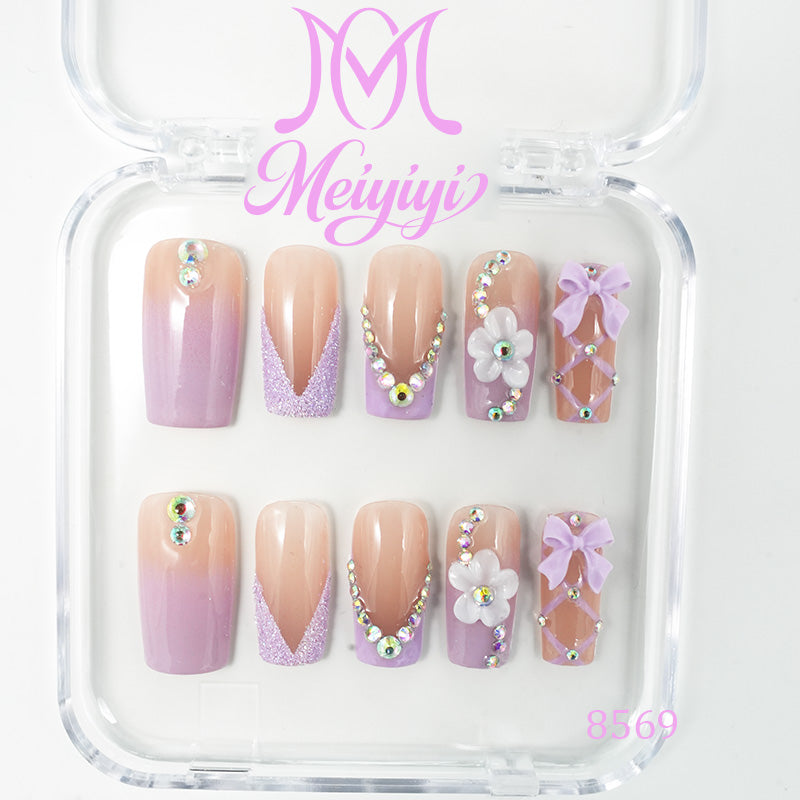 8569-MYY's designer original high-end design customized luxury hand-painted wearable nail art