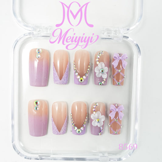 8569-MYY's designer original high-end design customized luxury hand-painted wearable nail art