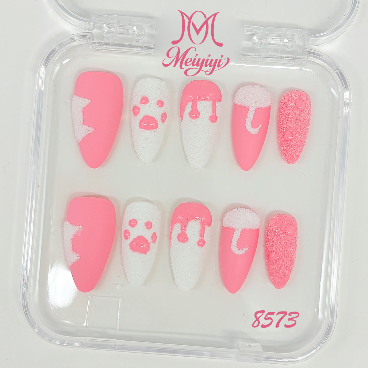 8573-MYY's designer original high-end design customized luxury hand-painted wearable nail art