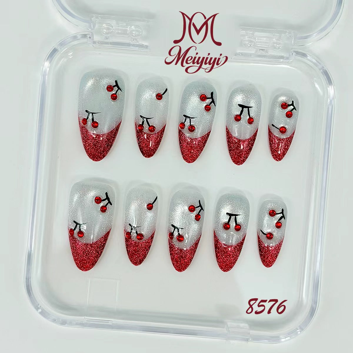 8576-MYY's designer original high-end design customized luxury hand-painted wearable nail art