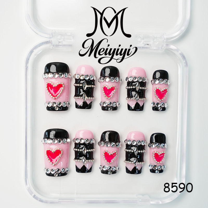 8590-MYY's designer original high-end design customized luxury hand-painted wearable nail art