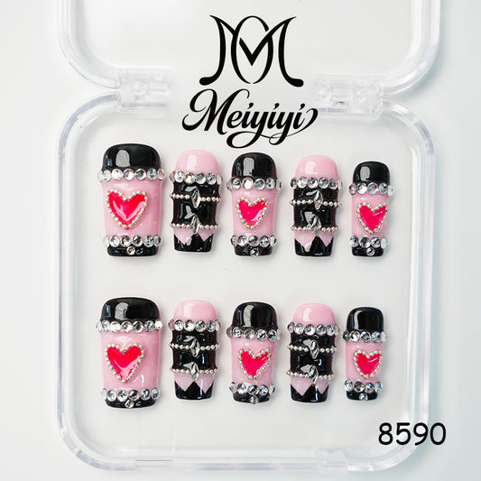 8590-MYY's designer original high-end design customized luxury hand-painted wearable nail art