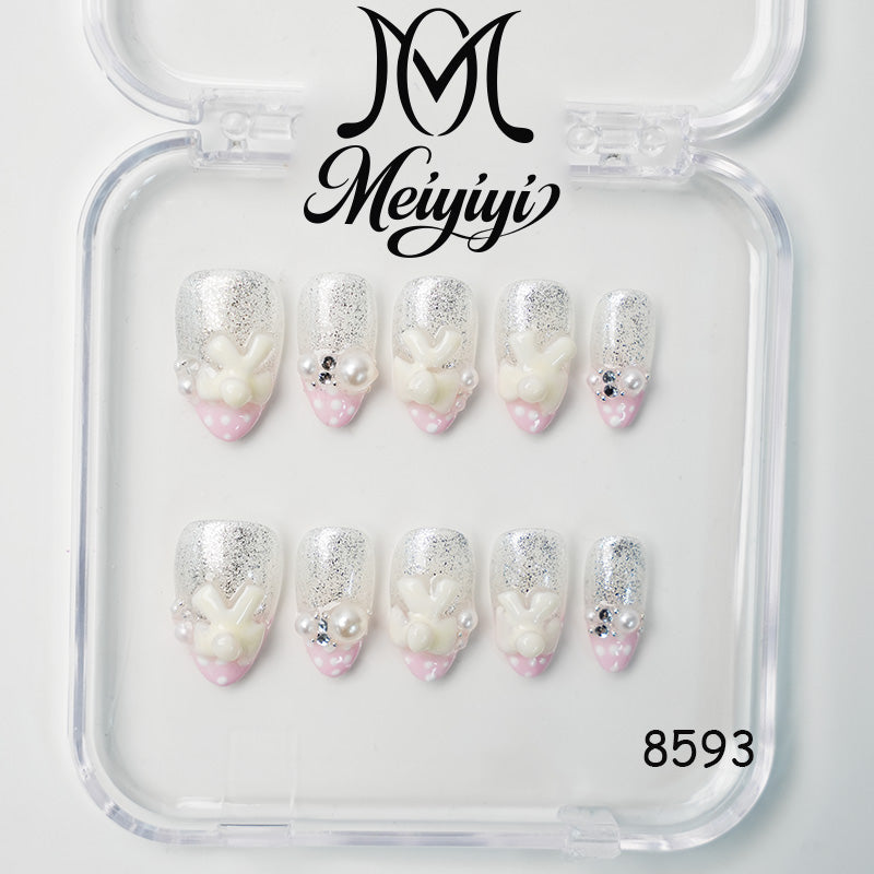 8593-MYY's designer original high-end design customized luxury hand-painted wearable nail art