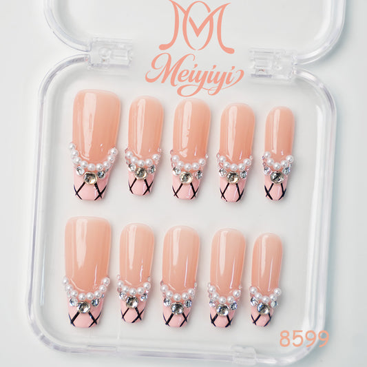 8599-MYY's designer original high-end design customized luxury hand-painted wearable nail art