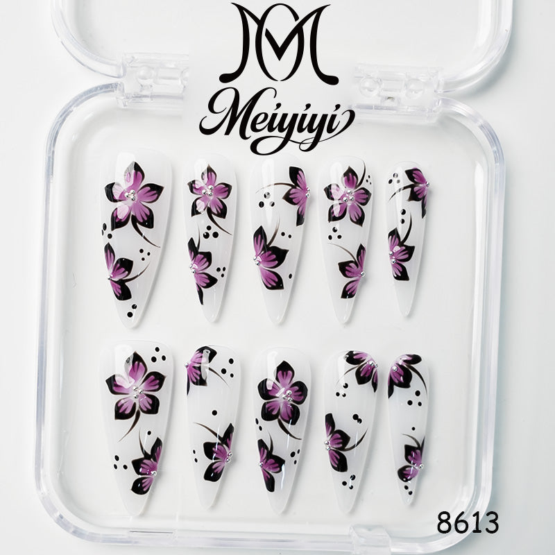 8613-MYY's designer original high-end design customized luxury hand-painted wearable nail art