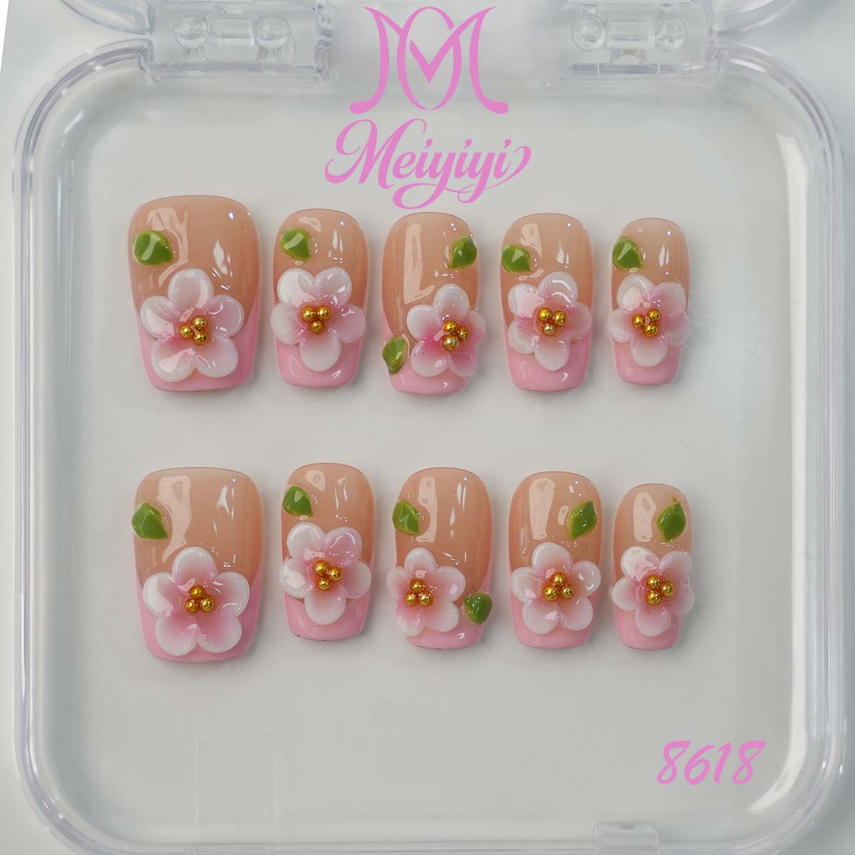 8618-MYY's designer original high-end design customized luxury hand-painted wearable nail art