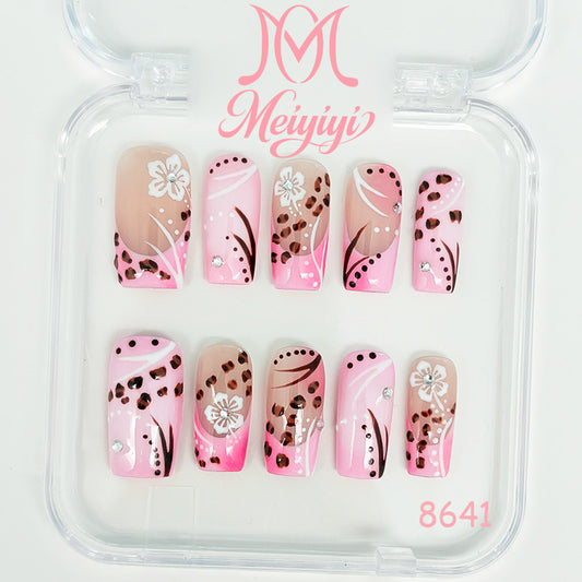 8641-MYY's designer original high-end design customized luxury hand-painted wearable nail art