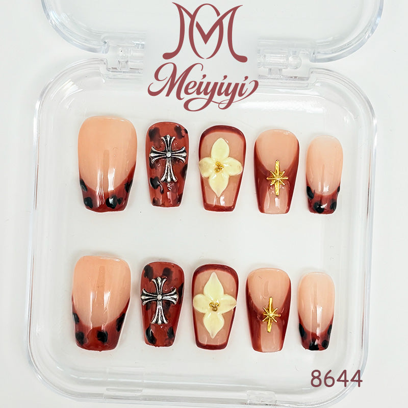 8644-MYY's designer original high-end design customized luxury hand-painted wearable nail art