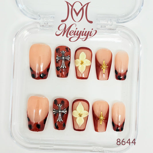 8644-MYY's designer original high-end design customized luxury hand-painted wearable nail art
