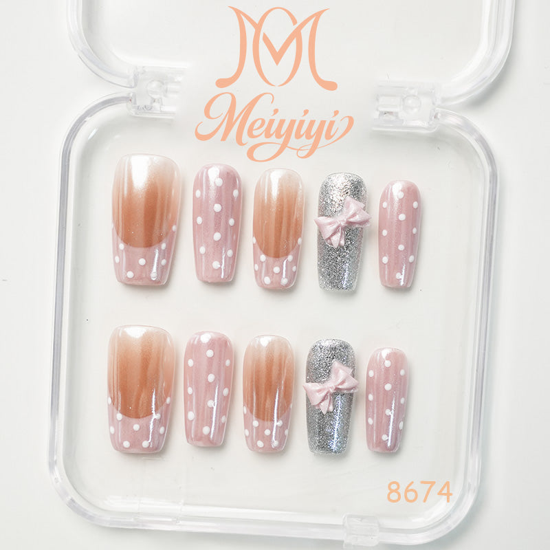 8674-MYY's designer original high-end design customized luxury hand-painted wearable nail art