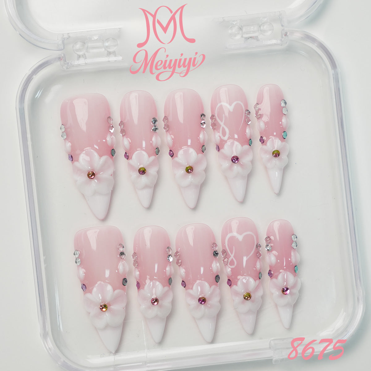 8675-MYY's designer original high-end design customized luxury hand-painted wearable nail art