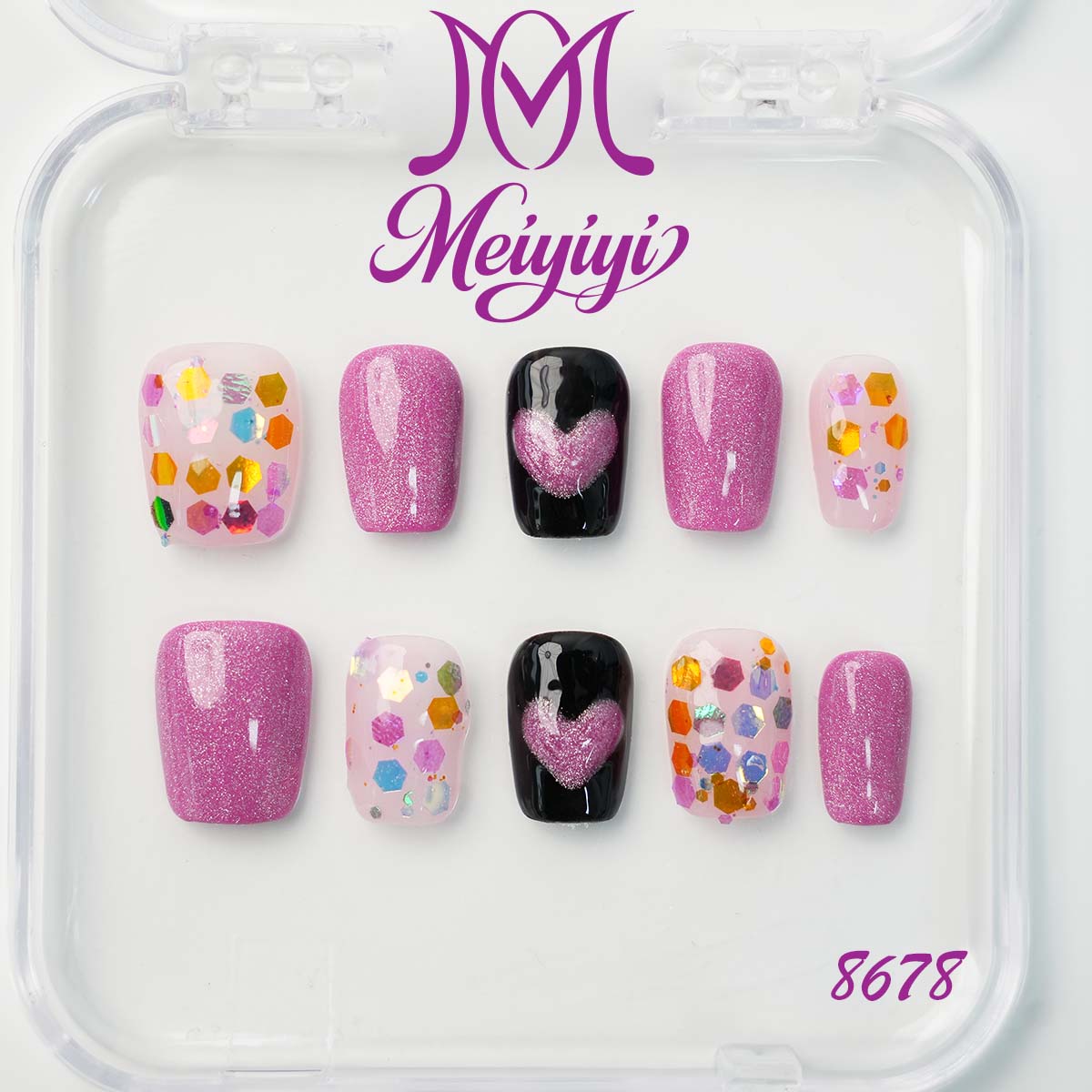 8678-MYY's designer original high-end design customized luxury hand-painted wearable nail art
