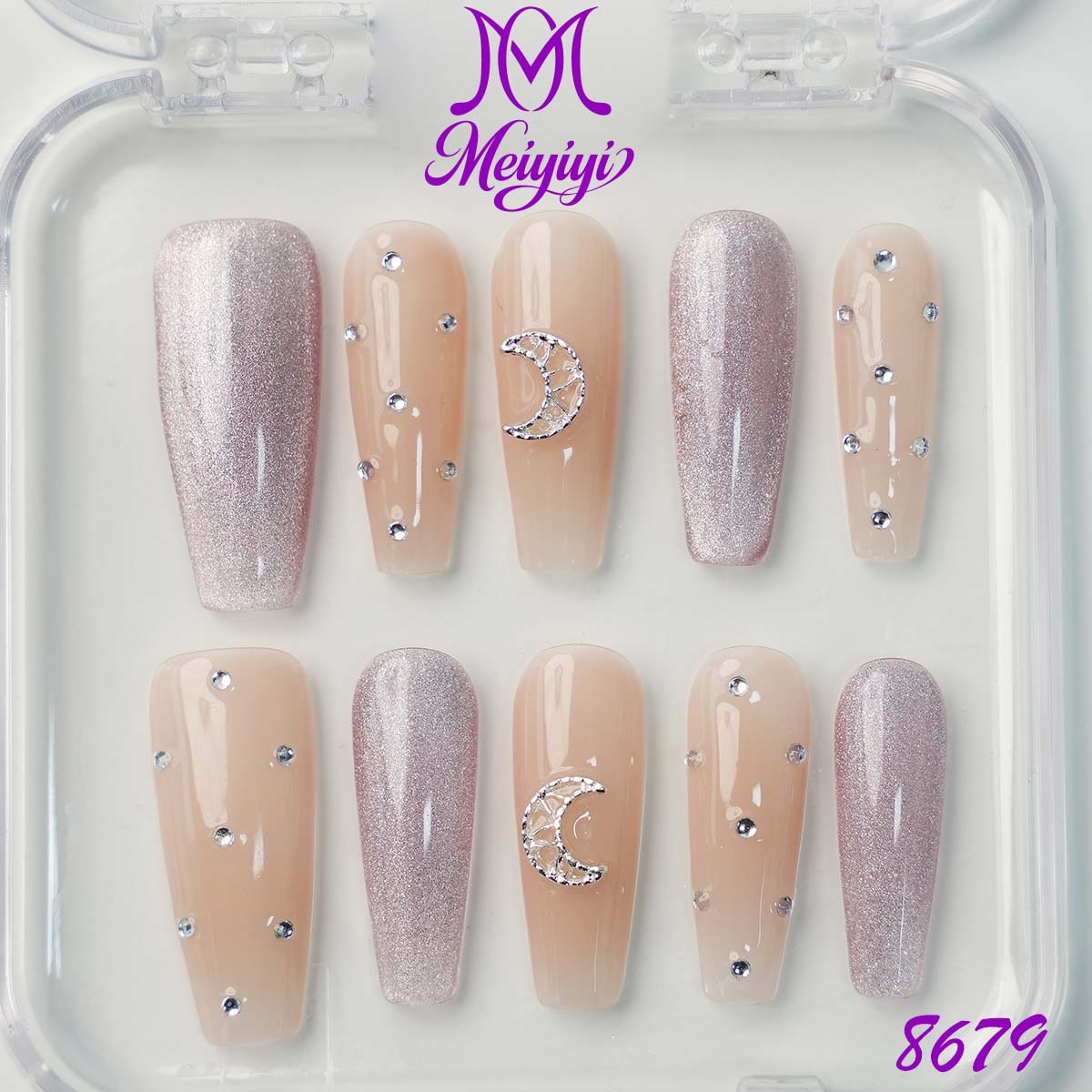 8679-MYY's designer original high-end design customized luxury hand-painted wearable nail art