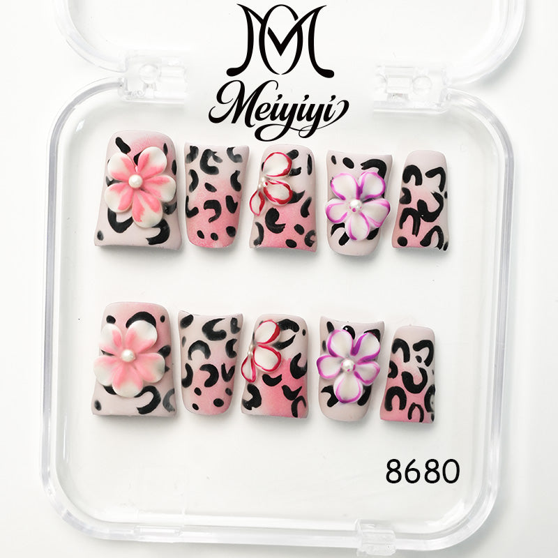 8680-MYY's designer original high-end design customized luxury hand-painted wearable nail art