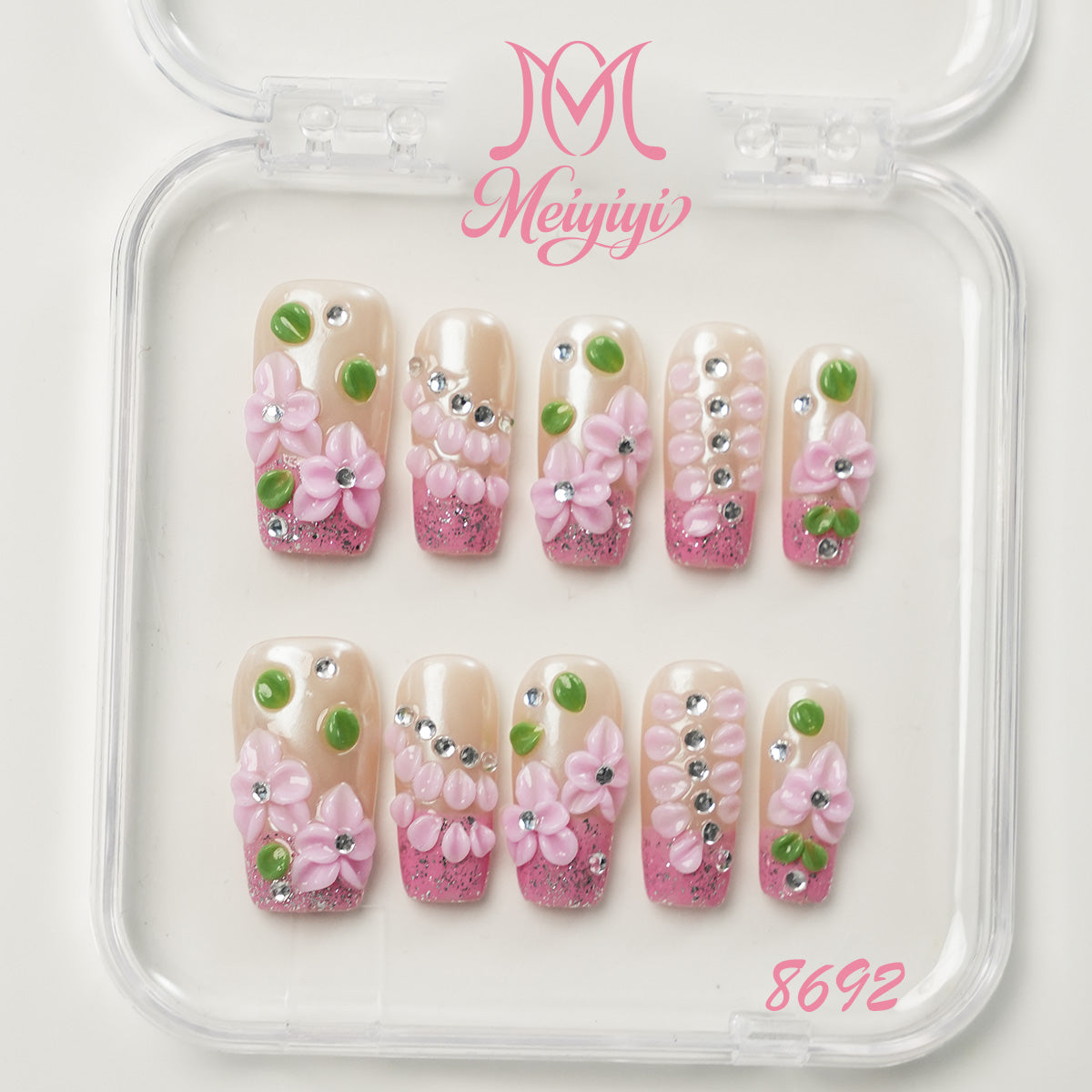 8692-MYY's designer original high-end design customized luxury hand-painted wearable nail art